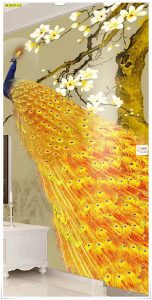 ภาพแคนวาสแต่งห้องลายนกยูง