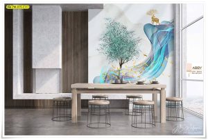 Wallpaperติดผนังลายกวาง