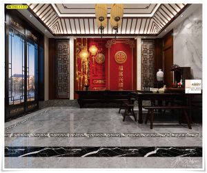 ภาพติดผนังฮวงจุ้ยลายตัวอักษรจีน