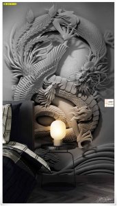 Wallpaperแต่งผนังลายมังกร