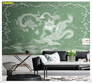 ภาพแคนวาสฮวงจุ้ยลายมังกร