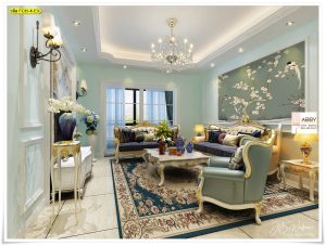 Wallpaperติดผนังลายดอกไม้จีน