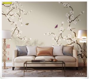 วอลเปเปอร์สั่งพิมพ์ลายดอกไม้จีน