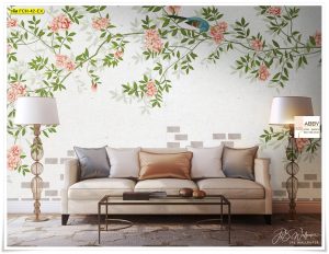 Wallpaperฮวงจุ้ยลายดอกไม้จีน