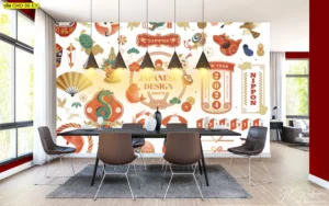 วอลเปเปอร์ตกแต่งร้านอาหารดีไซน์พิเศษช่วยเพิ่มบรรยากาศและความโดดเด่นให้กับร้านอาหารทุกขนาดอย่างมีประสิทธิภาพและน่าสนใจ