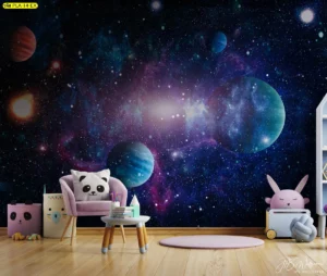 วอลเปเปอร์จักรวาลออกแบบเฉพาะ ดีไซน์สวยงาม ผลิตตามขนาดห้องร้านอาหารและโรงแรมบูทีค
