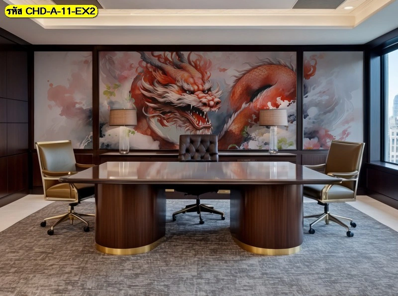 ภาพสั่งพิมพ์มังกรศิลปะแนวโมเดิร์นลักชูรี่ขนาดใหญ่พิเศษติดตั้งบนผนังห้องทำงานระดับไฮเอนด์เพิ่มความหรูหราแบบผู้นำ