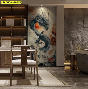 สติ๊กเกอร์ 3M พิมพ์ลายมังกรติดกระจกออฟฟิศ หรือผนังหินขัดช่วยเปลี่ยนมุมพักผ่อนให้กลายเป็นพื้นที่จัดแสดงงานศิลปะที่มีพลังและน่าดึงดูดใจ