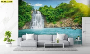 วอลเปเปอร์ภาพน้ำตกเรียกทรัพย์ลายน้ำตกและแสงแดดเสริมพลังหยางดึงดูดสิ่งดีๆด้วยงานสั่งพิมพ์คุณภาพสูงจากสติ๊กเกอร์ 3M