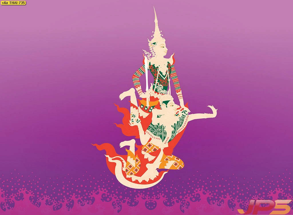 ไอเดียแต่งห้องพระด้วยภาพวรรณคดีไทยสีมงคลลายพระนารายณ์ทรงครุฑโทนสีทองบนพื้นน้ำเงิน ช่วยยกระดับความหรูหราและสร้างสมาธิ